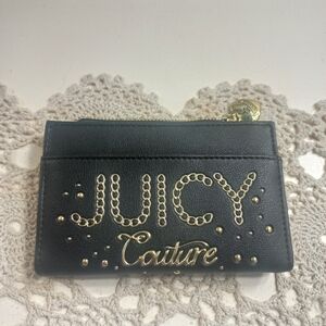 Juicy Couture Black and Gold Card Holder Wallet